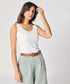 White Rib Cami Top